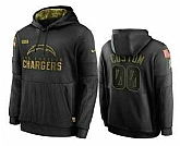 Los Angeles Chargers Customized Black Salute To Service Sideline Performance Pullover Hoodie,baseball caps,new era cap wholesale,wholesale hats